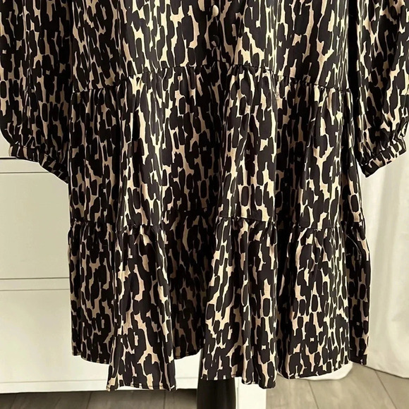 ZARA Woman Oversized Cheetah Animal Print Mini Dress, Size S - Picture 3 of 11